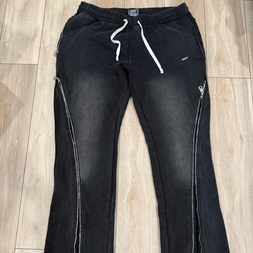 Black Flared Sweatpants by Demik